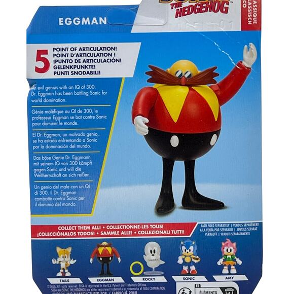 Jakks Pacific Sonic the Hedgehog 2.5" Classic Dr. Eggman Action Figure NIP - Picture 8 of 9